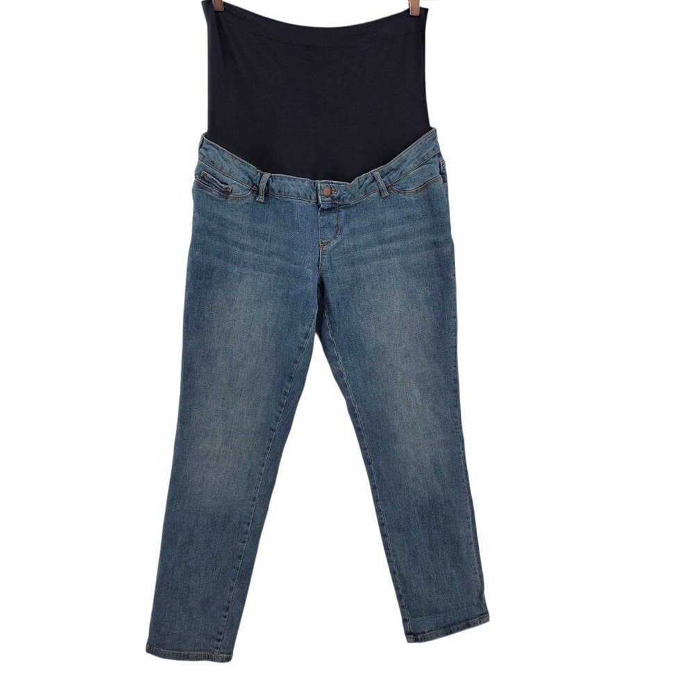 Seraphine Womens 14 Russell Organic Slim Boyfriend Fit Maternity Jeans NWT - Picture 3 of 16
